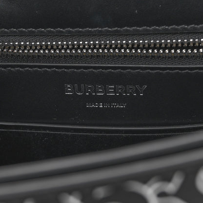 Burberry Calfskin Monogram TB Print Messenger Bag Black White 6 of 9