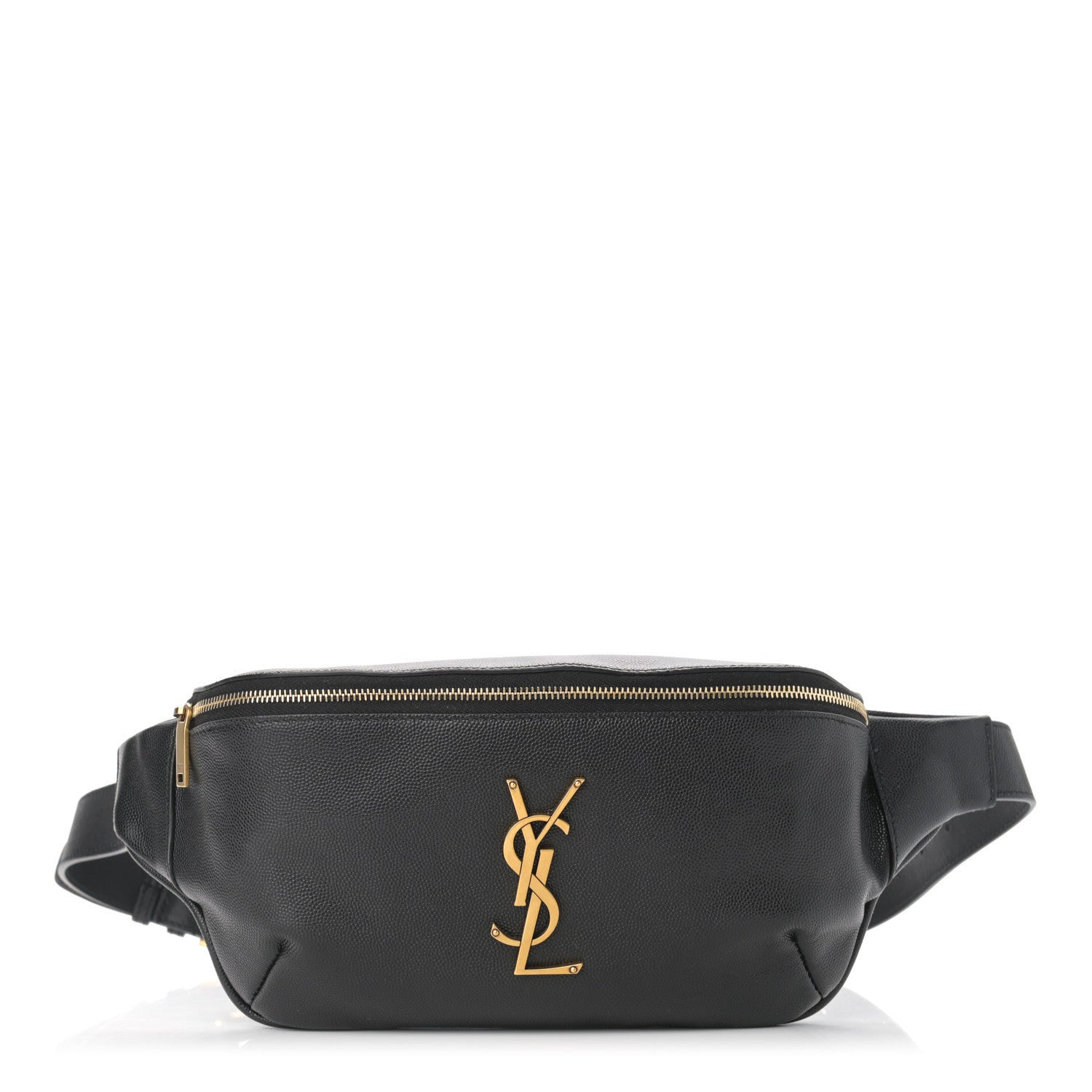 Saint Laurent Grain De Poudre Monogram Belt Bag Black 1 of 11
