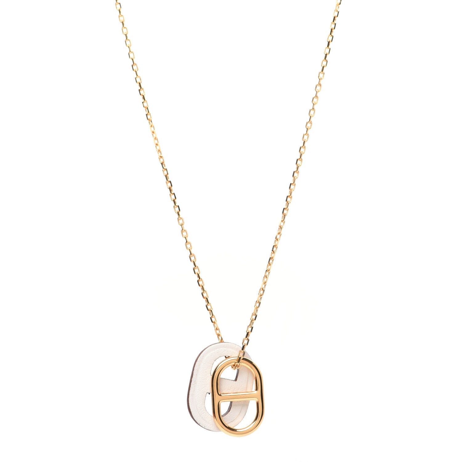 Hermes Swift O'Maillon Pendant Necklace White 1 of 6
