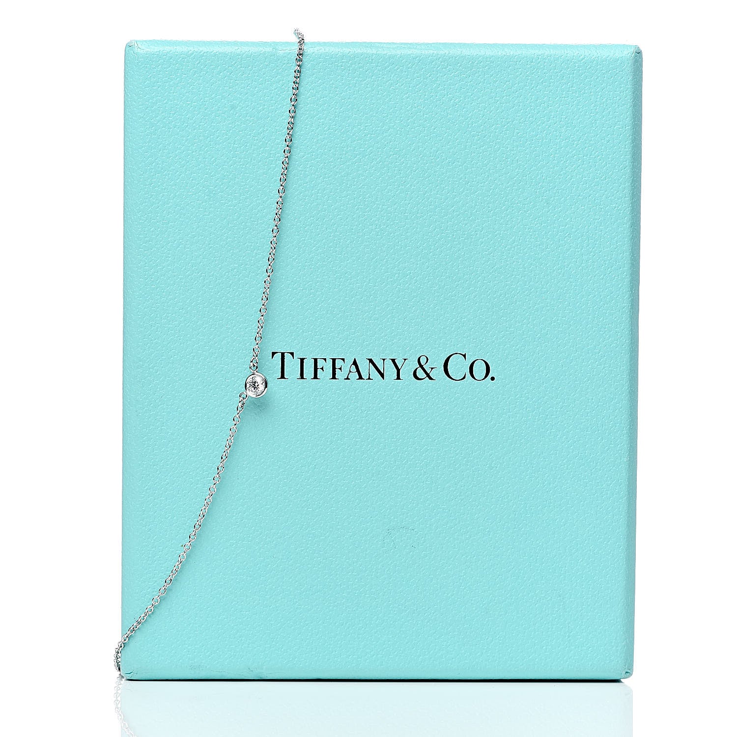 Tiffany Platinum Diamond .08ct Elsa Peretti Diamonds by the Yard Pendant Necklace 9 of 9