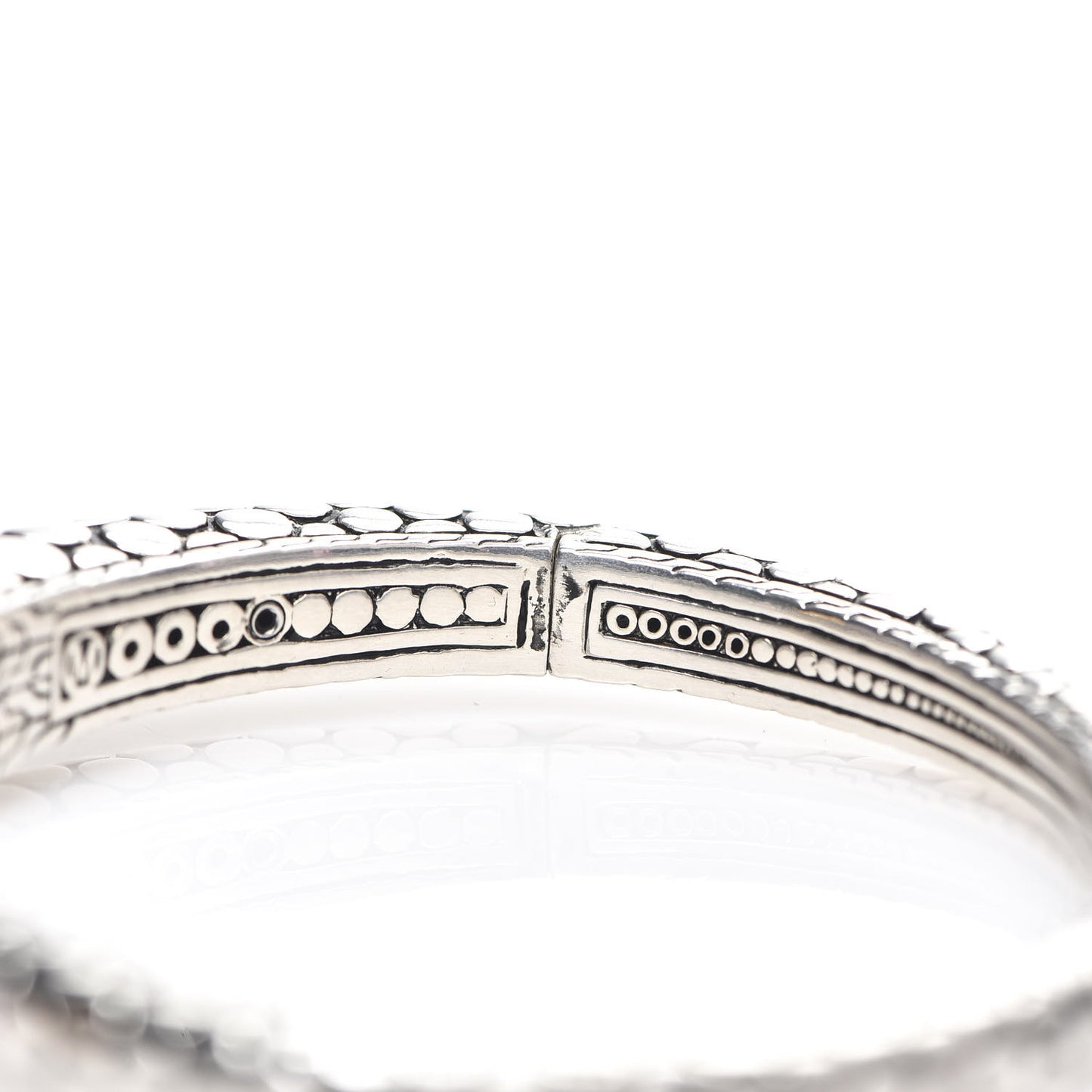Sterling Silver Black Sapphire Dot Cuff Bracelet