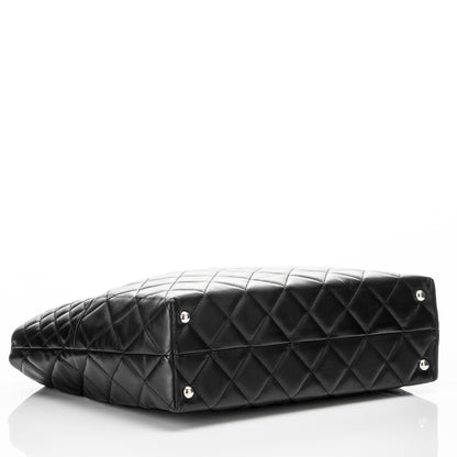 Chanel Calfskin Quilted Large In The Business Tote Black 4 of 7
