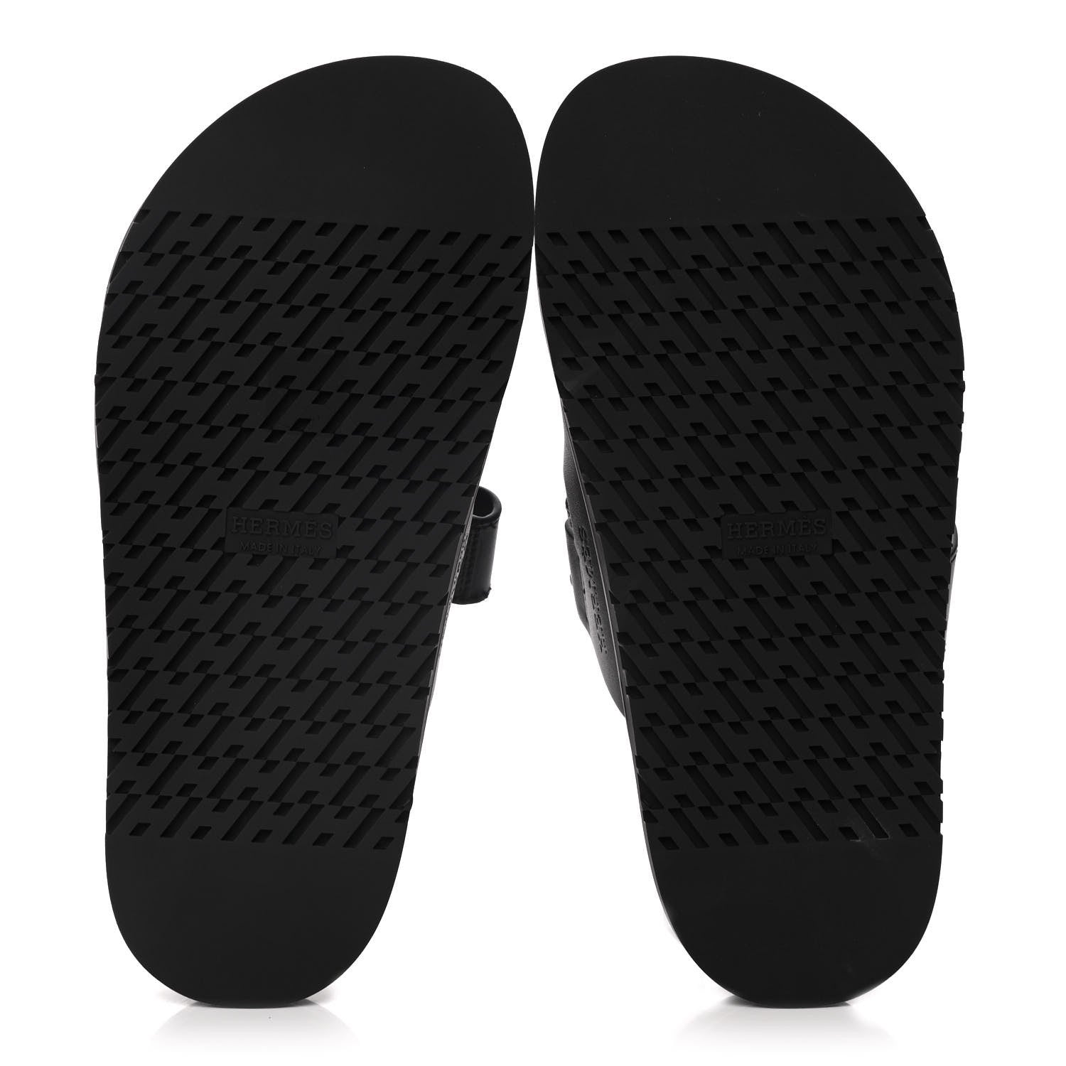 Hermes Calfskin Womens Chypre Sandals 36.5 Black 5 of 12