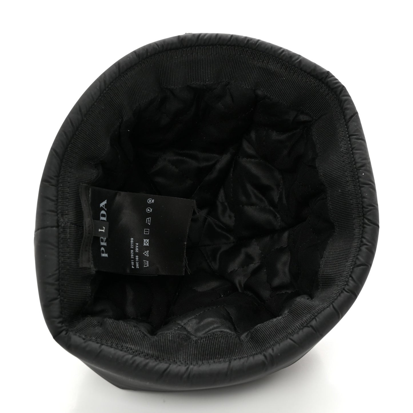 Re-Nylon Padded Metal Triangle Logo Mens Beanie L Black