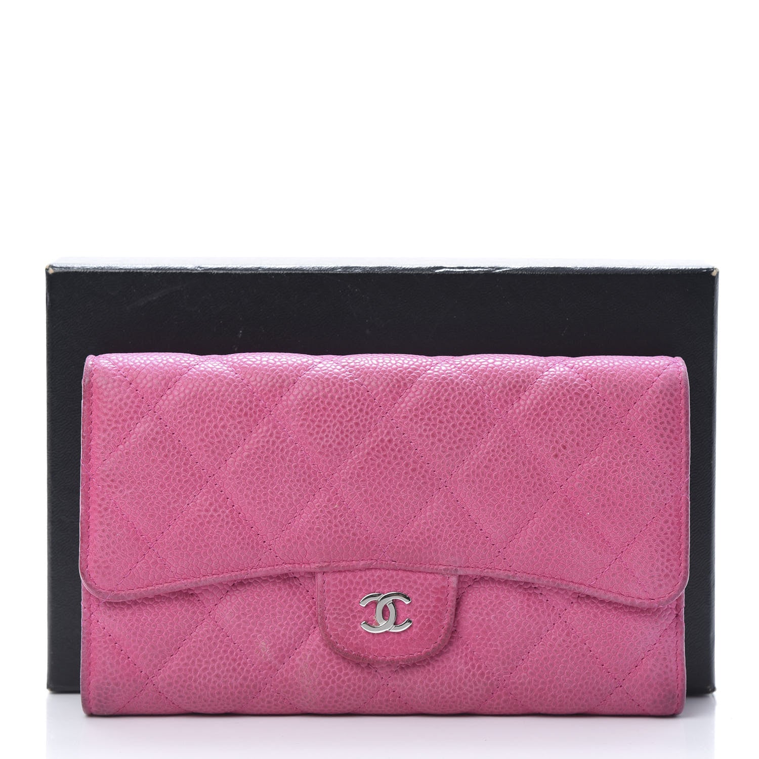 Chanel Iridescent Caviar Quilted Large Flap Wallet Pink 18 of 18