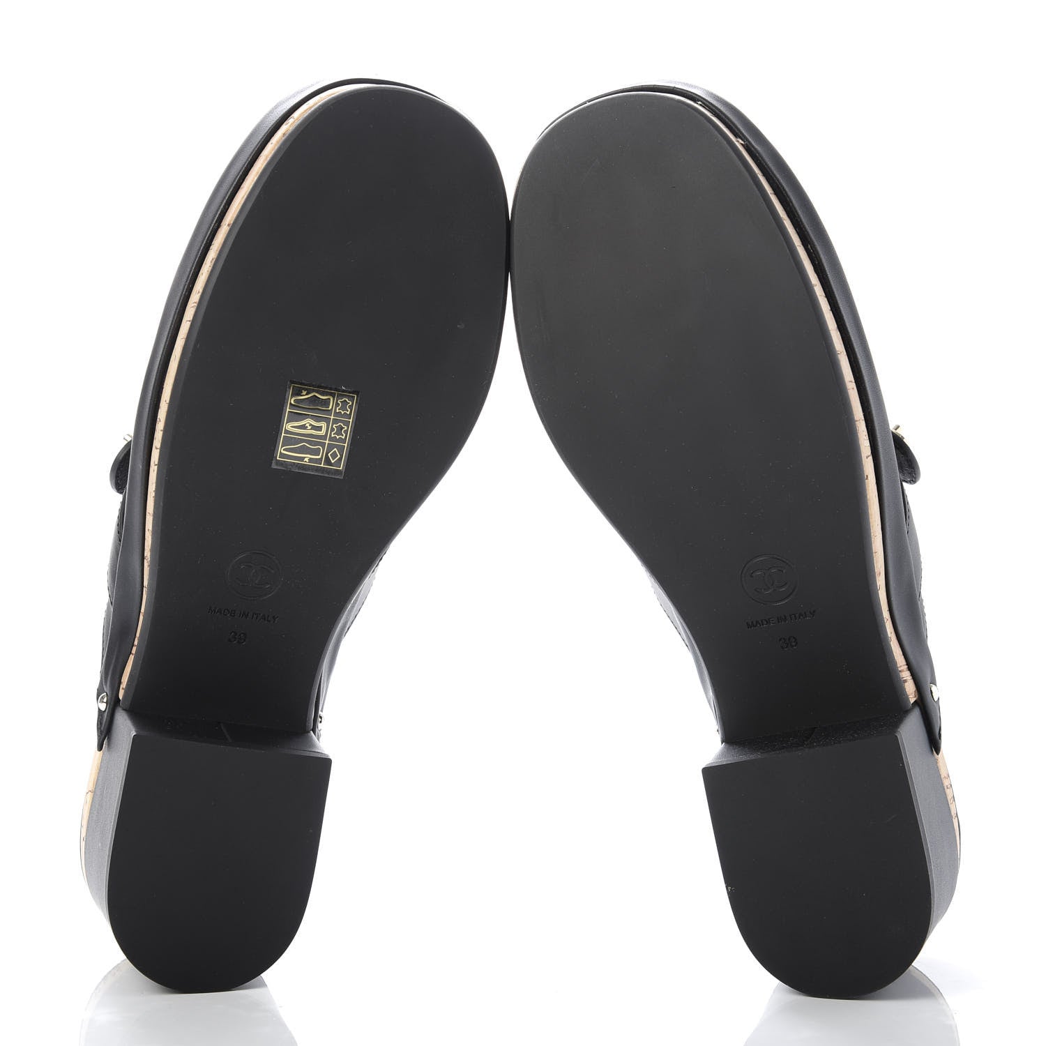 Chanel Calfskin CC Turn Lock Clog 39 Black 5 of 9