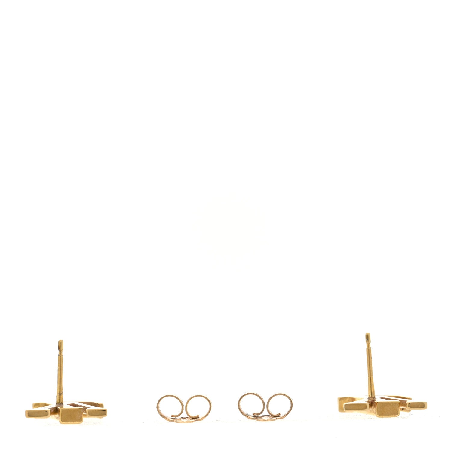 Louis Vuitton Metal Enamel LV Iconic Earrings Gold 3 of 5