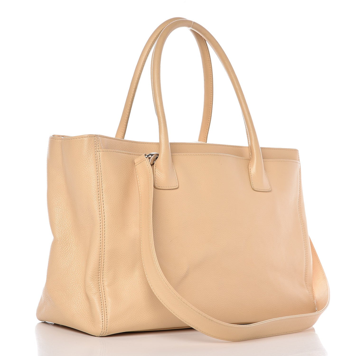 Chanel Calfskin Cerf Executive Shopper Tote Light Beige 3 of 16