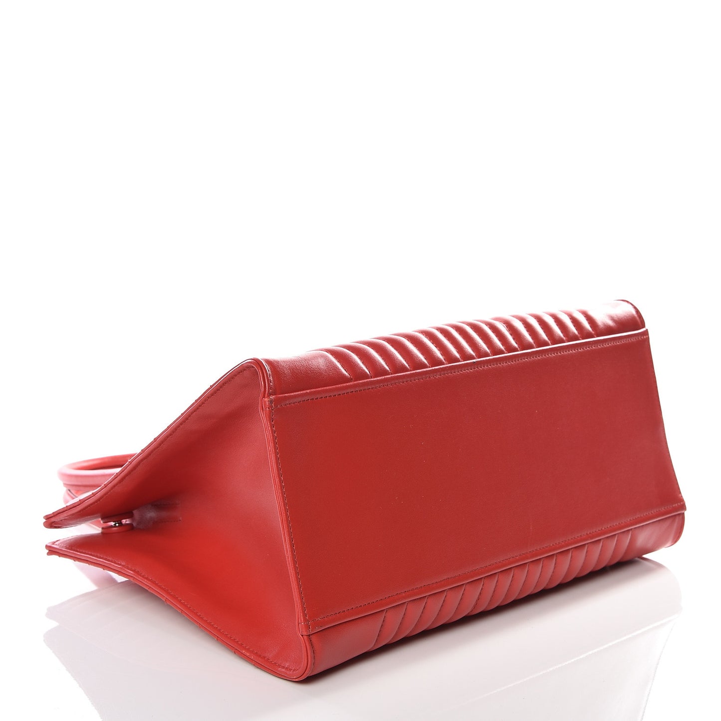 Soft Calfskin Impunture Diagramme Tote Rosso