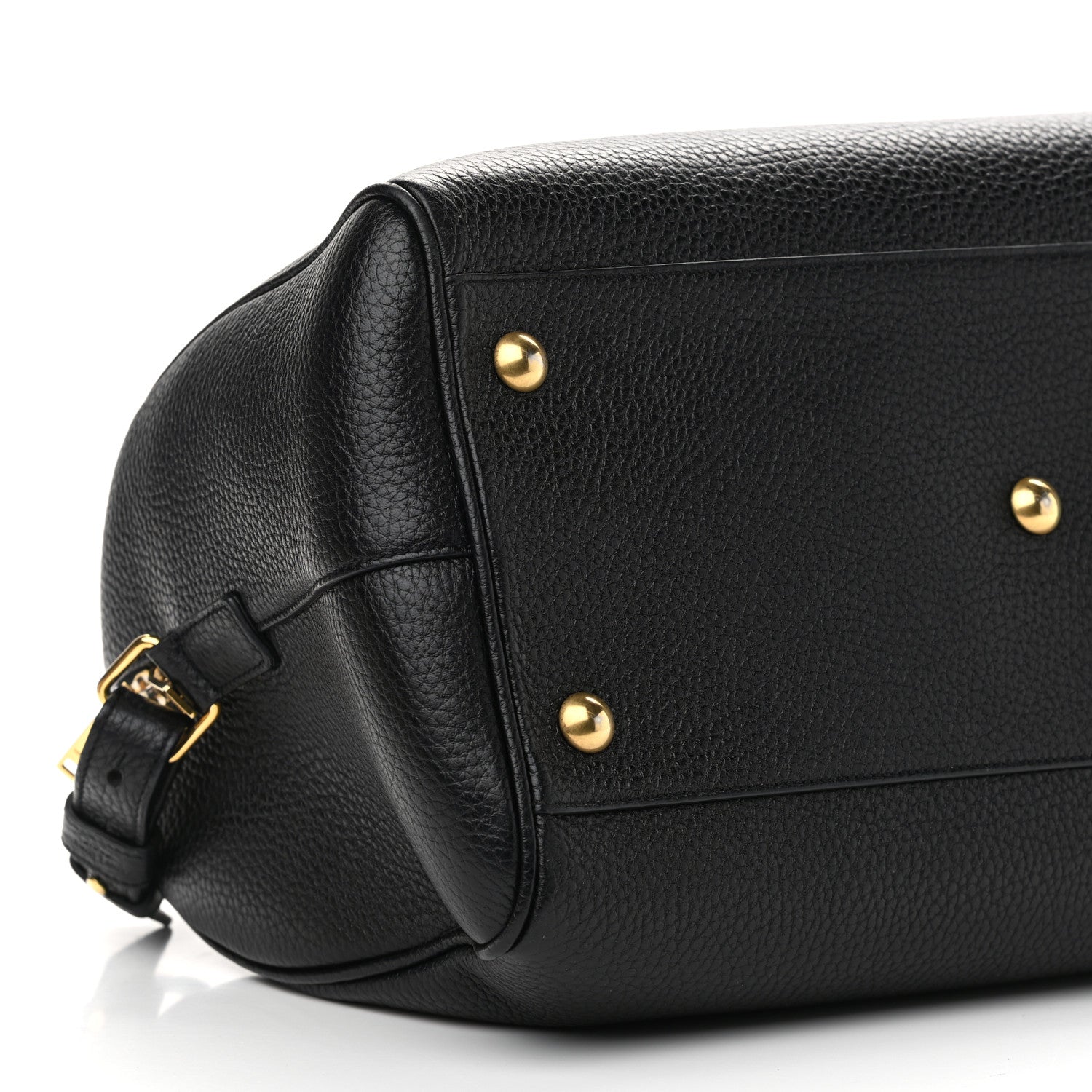 Saint Laurent Grained Calfskin Classic Duffle 6 Black 9 of 11