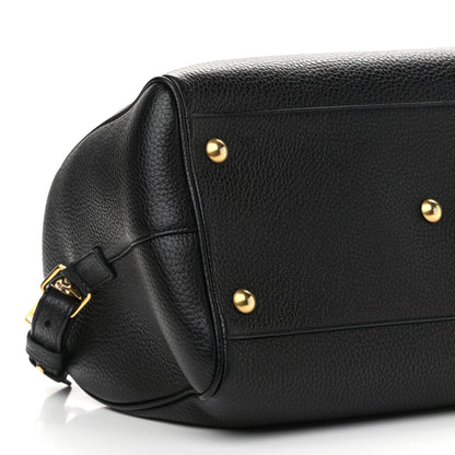 Saint Laurent Grained Calfskin Classic Duffle 6 Black 9 of 11