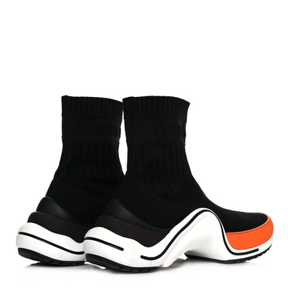 Louis Vuitton Stretch Textile LV Archlight Sneaker Boots 40 Black Orange 4 of 9