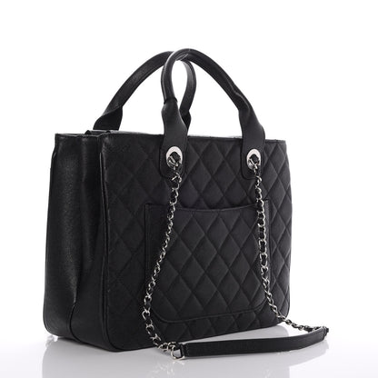 Chanel Caviar Quilted Urban Companion Top Handle Shopping Tote Black 4 of 9