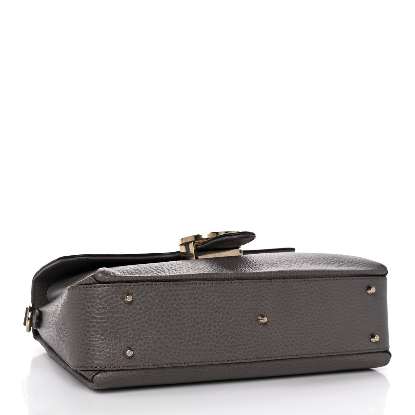 Dollar Calfskin Interlocking G Top Handle Shoulder Bag Loess
