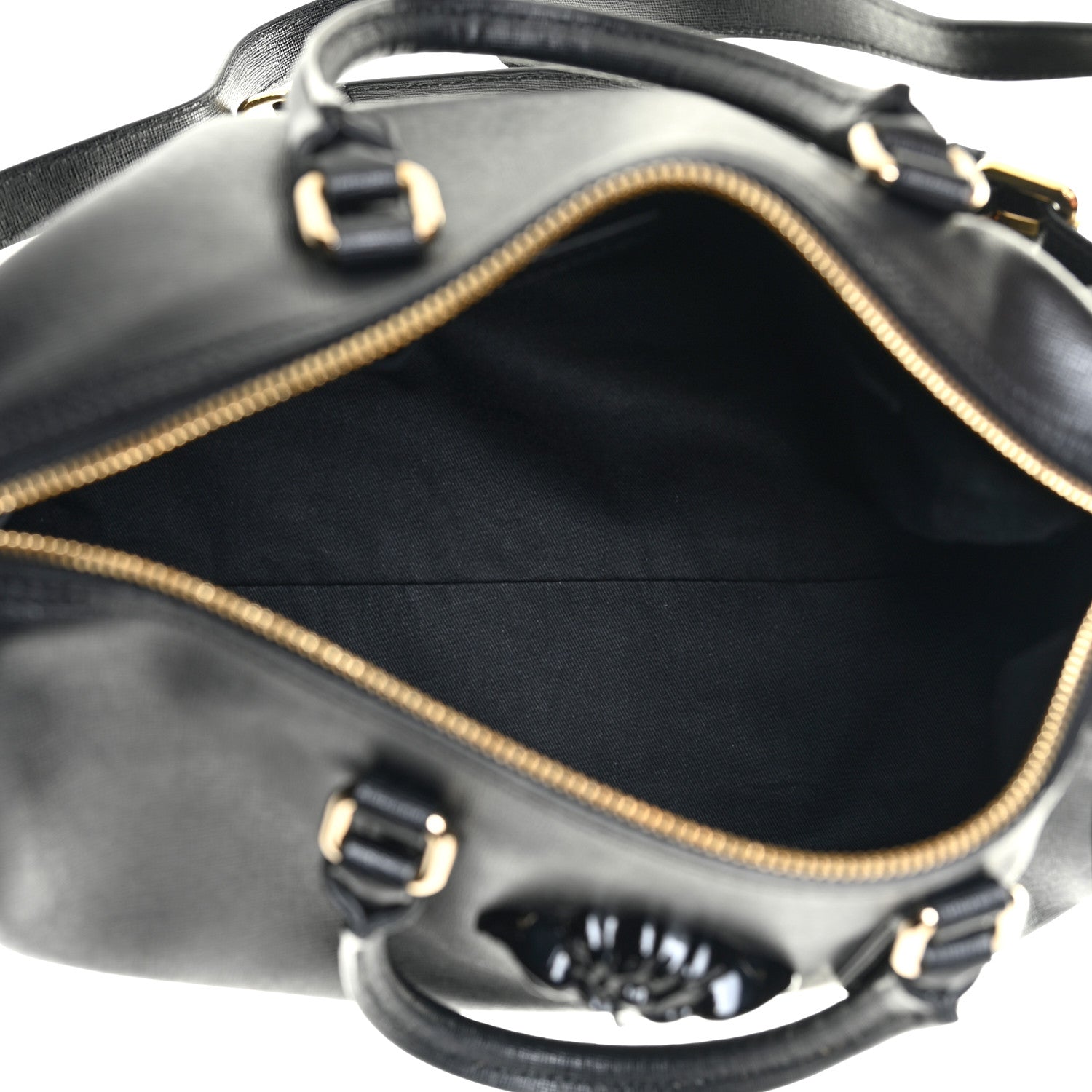 Versace Saffiano Calfskin Palazzo Duffle Bag Black 5 of 15