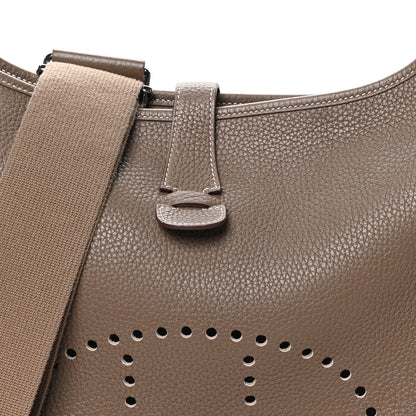 Hermes Taurillon Clemence Evelyne III GM Etoupe 8 of 10