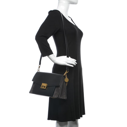 Givenchy Calfskin Suede Medium GV3 Flap Black 2 of 9
