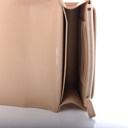 Saint Laurent Calfskin Monogram Sunset Chain Wallet Nude Powder 5 of 9