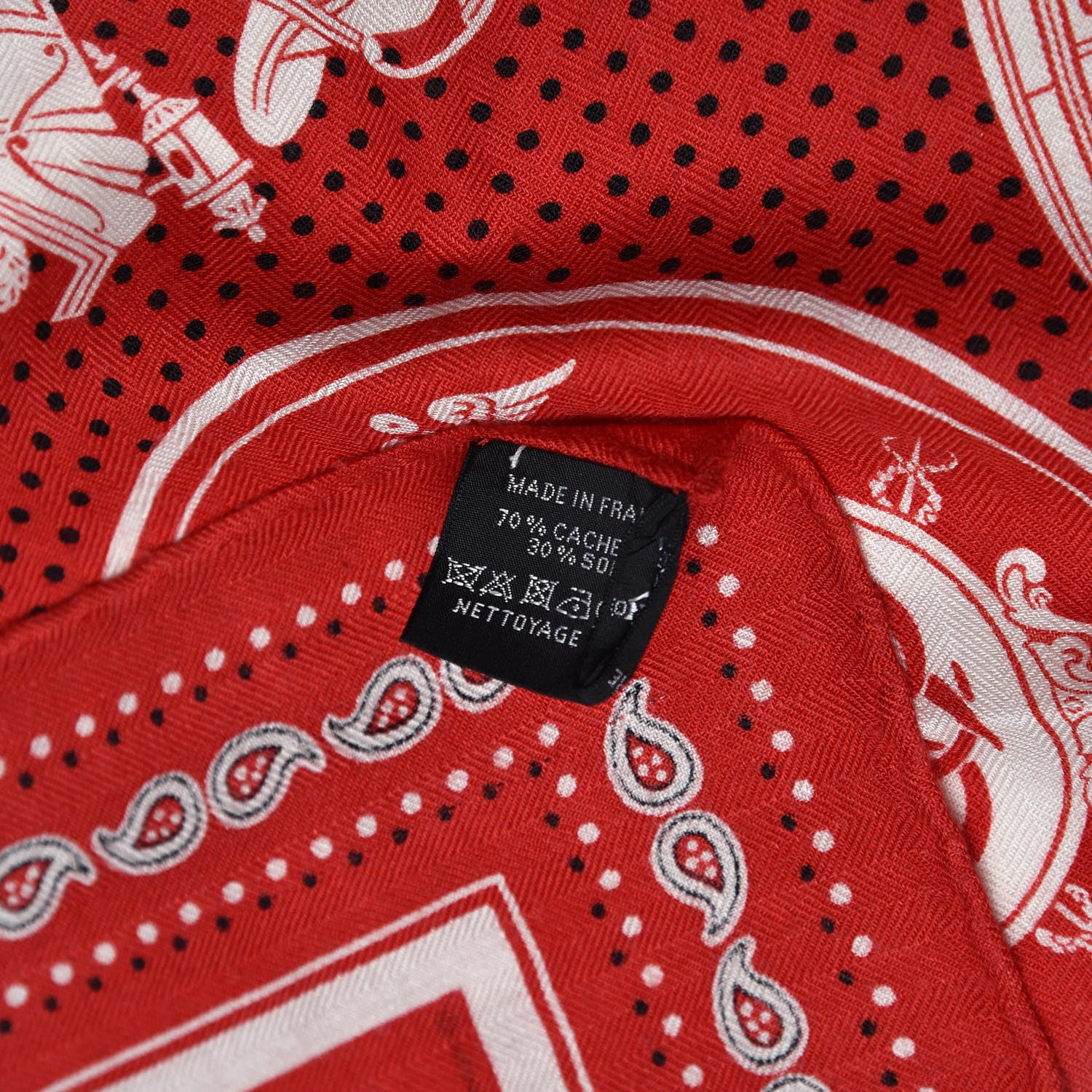 Hermes Cashmere Silk Ex-Libris Bandana Scarf 55 5 of 5