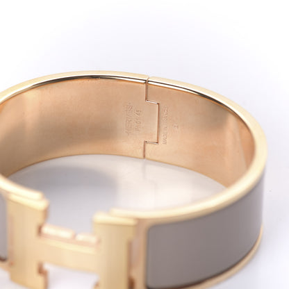 Hermes Enamel Wide Clic Clac H Bracelet GM Marron Glace 4 of 7