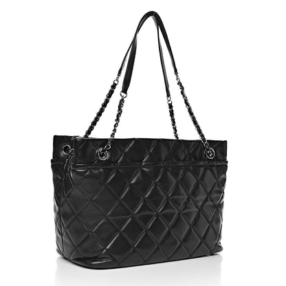 Chanel Caviar Quilted CC Timeless Soft Tote Black 3 of 14