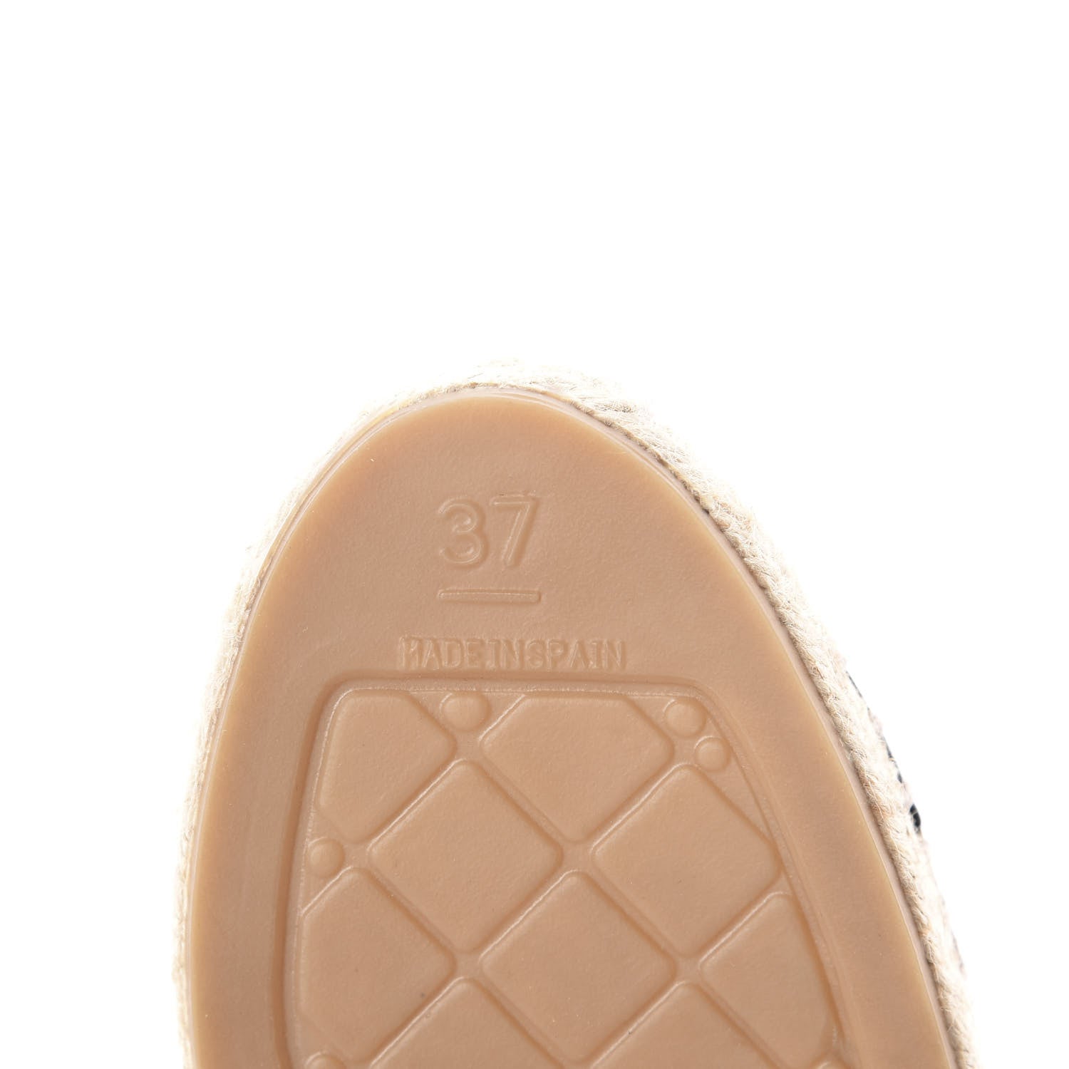 Chanel Lambskin CC Espadrilles 37 Beige Black 6 of 7
