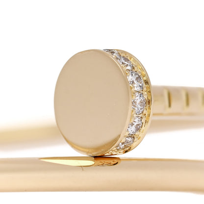 Cartier 18K Yellow Gold Diamond Small Juste Un Clou Bracelet 14 3 of 5