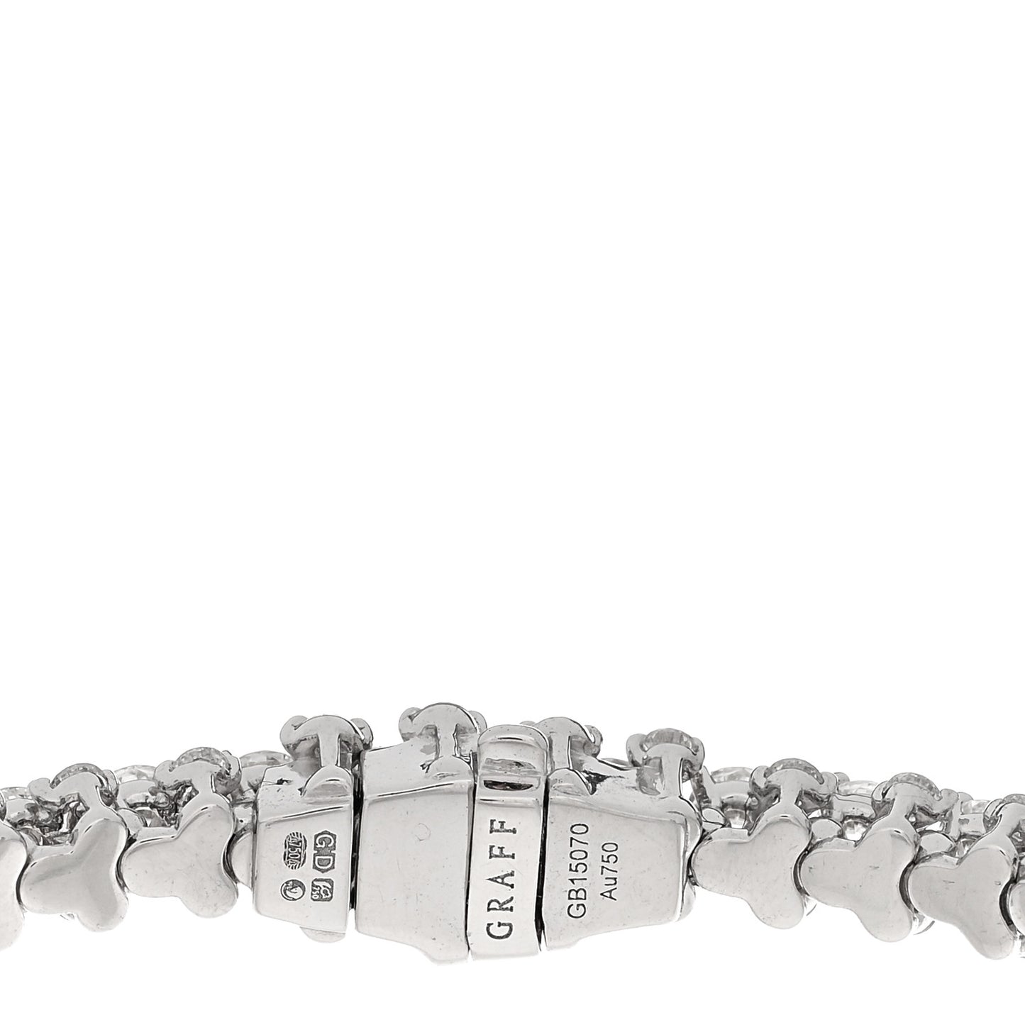 18K White Gold Diamond Triple Row Bracelet