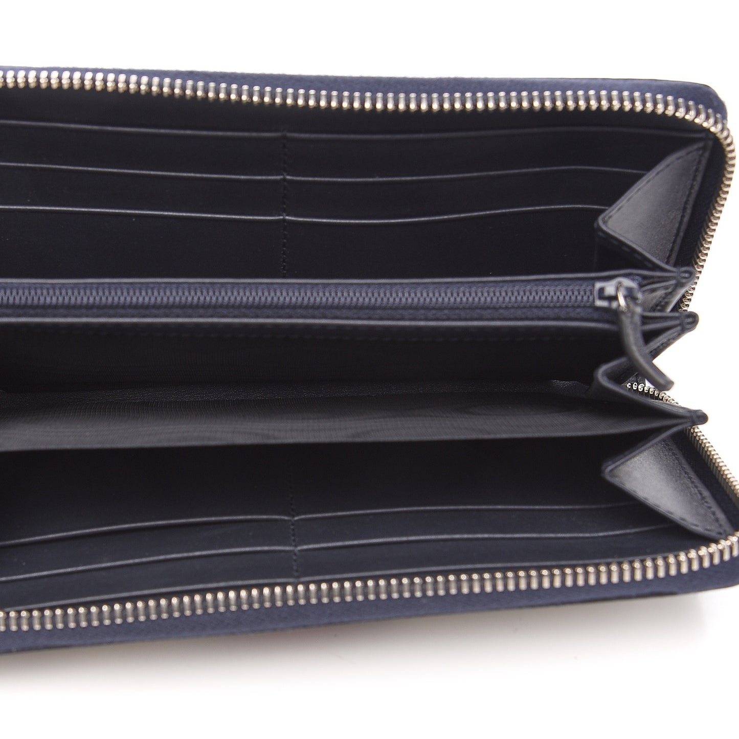 GG Supreme Monogram Web Zip Around Wallet Beige Blue