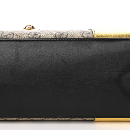 Gucci Nappa GG Supreme Monogram Medium Osiride Top Handle Bag Black Oro Vecchio Beige Ebony 11 of 13