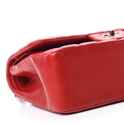 Chanel Lambskin Quilted Jumbo Double Flap Red 6 of 12