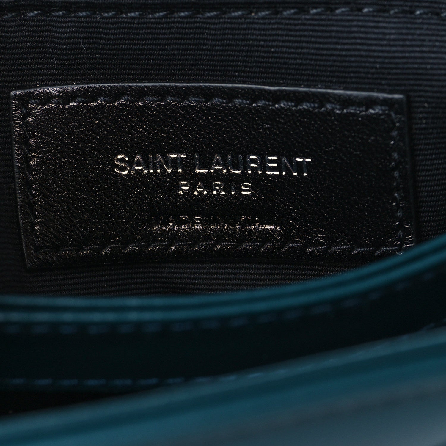 Saint Laurent Calfskin Y Quilted Monogram Toy Loulou Satchel Dark Turquoise 6 of 10