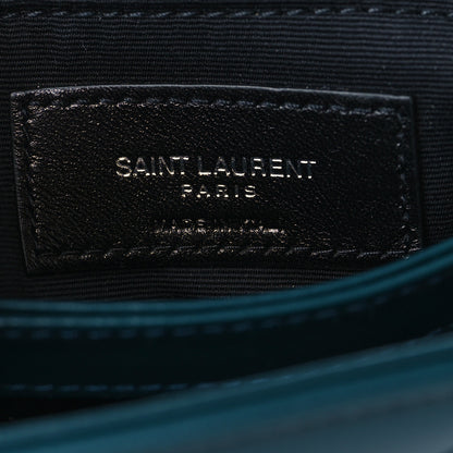 Saint Laurent Calfskin Y Quilted Monogram Toy Loulou Satchel Dark Turquoise 6 of 10
