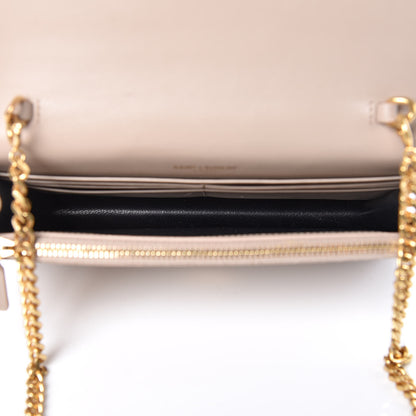 Saint Laurent Smooth Calfskin Classic Monogram Kate Tassel Chain Wallet Nude Powder 5 of 11