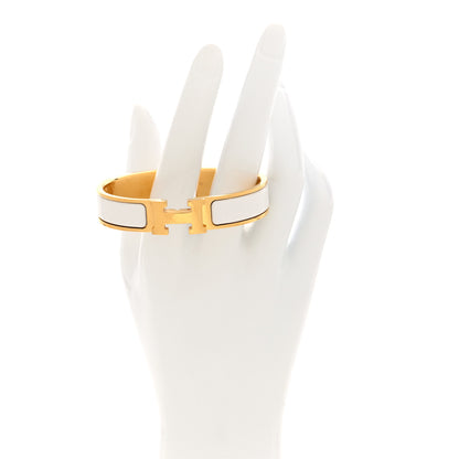 Hermes Enamel Narrow Clic Clac H Bracelet PM White 2 of 4