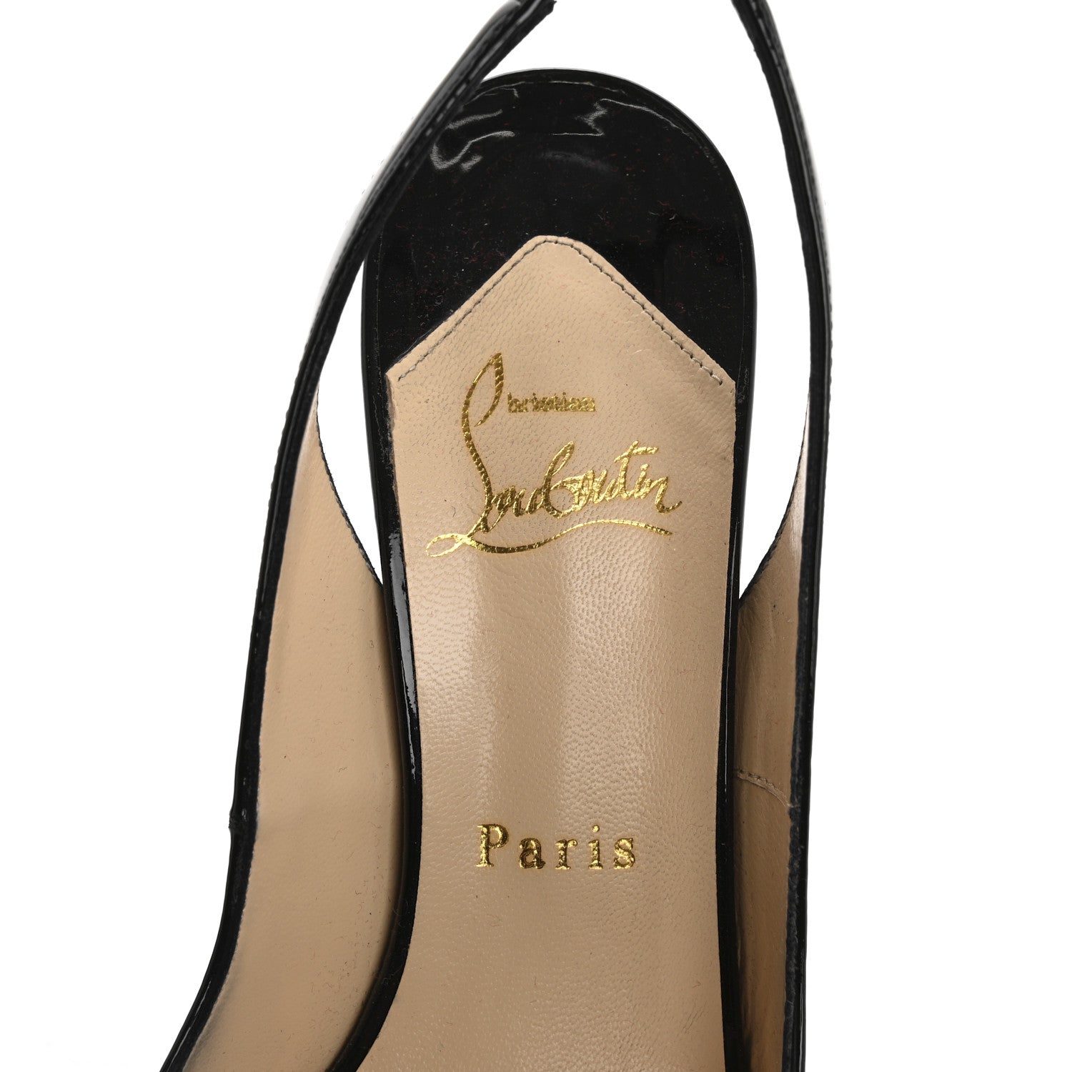 Christian Louboutin Patent Flo Sling 120 Pumps 37 Black 7 of 11