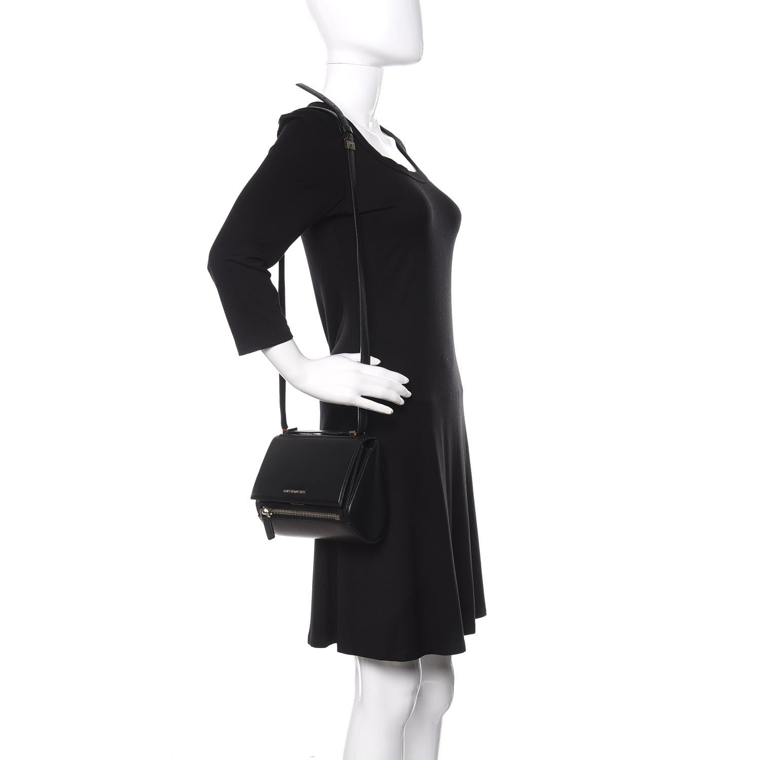 Givenchy Textured Calfskin Mini Pandora Box Crossbody Bag Black 2 of 11
