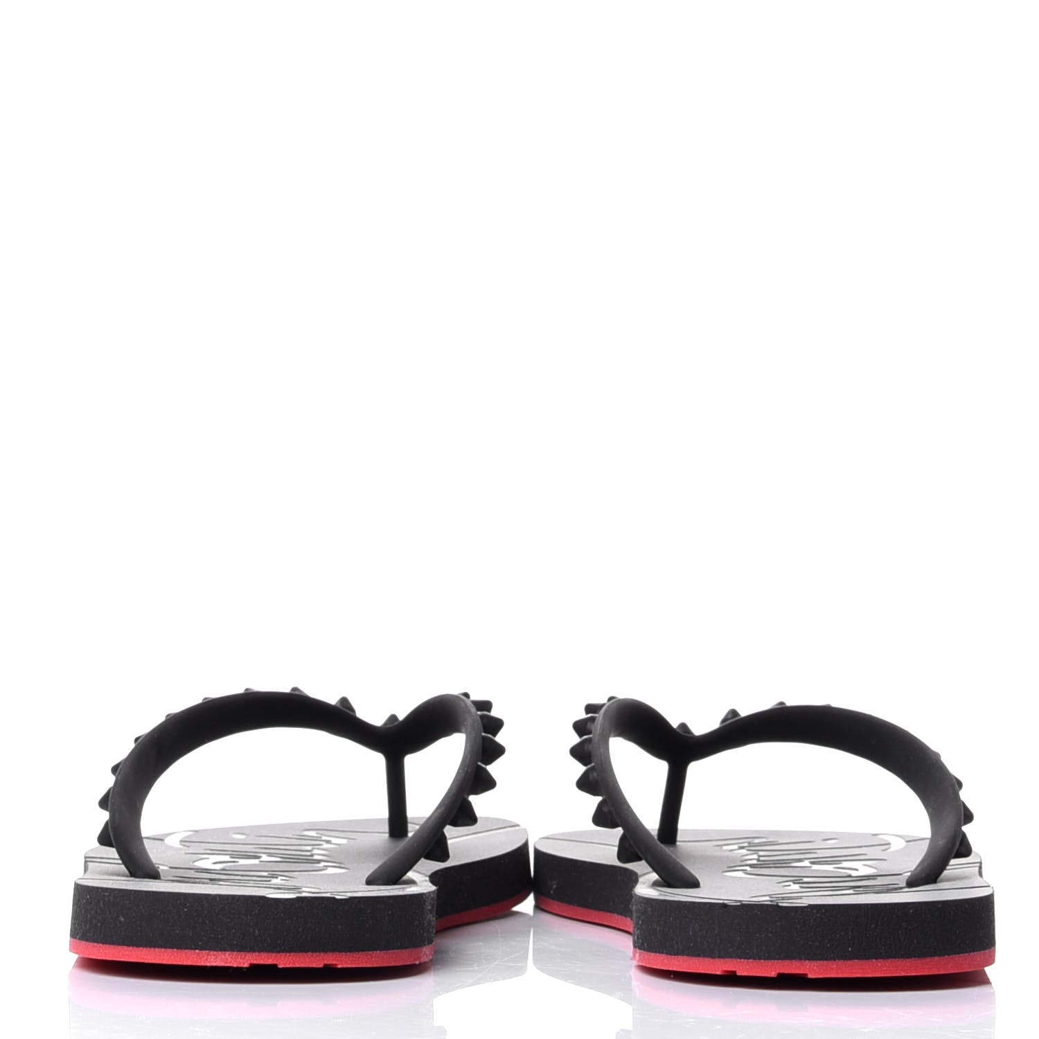 Christian Louboutin Rubber Spike Loubi Donna Flip Flop 38 Black 6 of 10