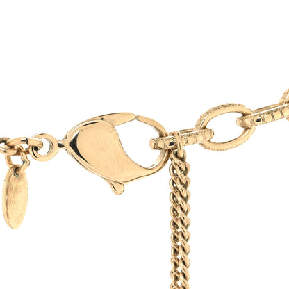Chanel Pearl Crystal Camellia CC Necklace Gold 4 of 6
