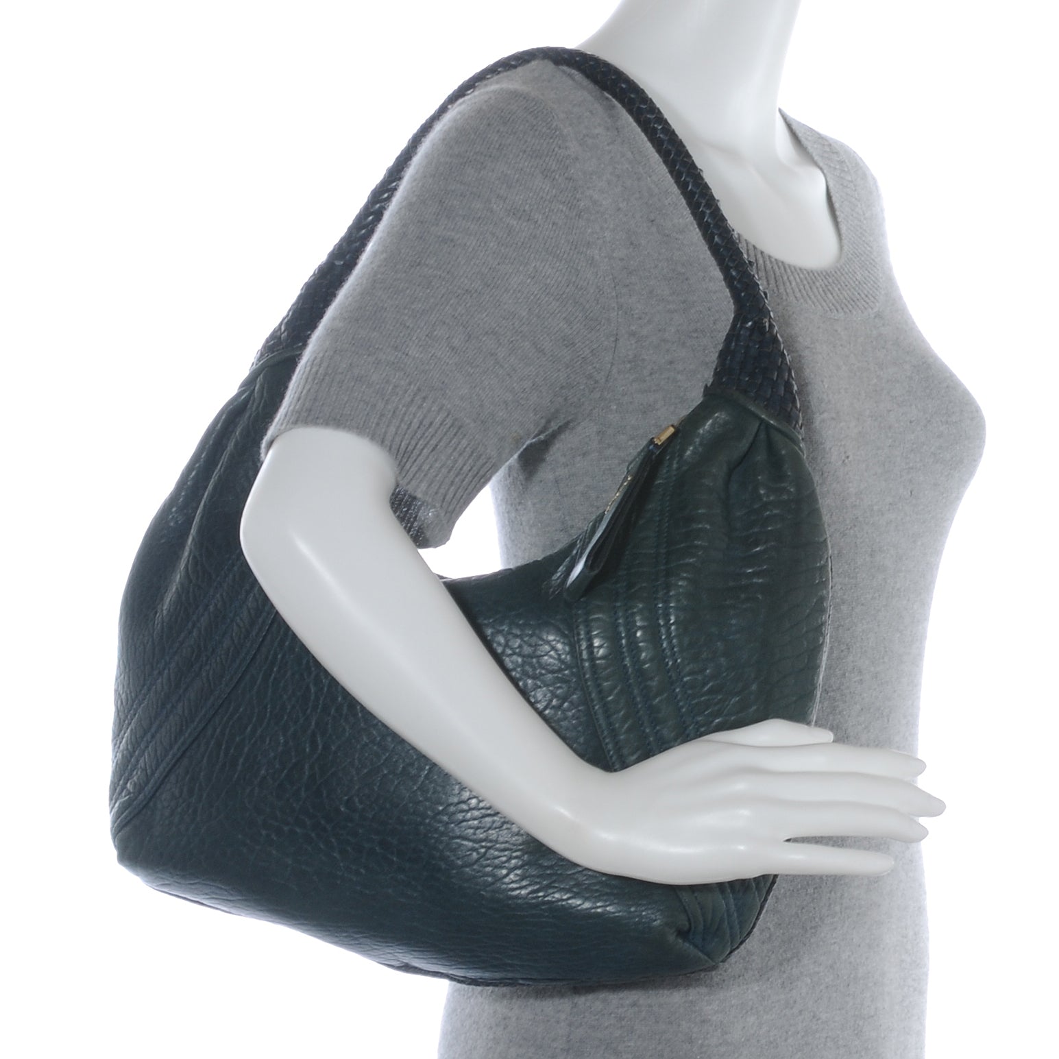 Fendi Nappa Nuvolata Spy Hobo Petrolio 2 of 9