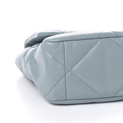 Chanel Goatskin Quilted Large 19 Flap Blue 8 of 11