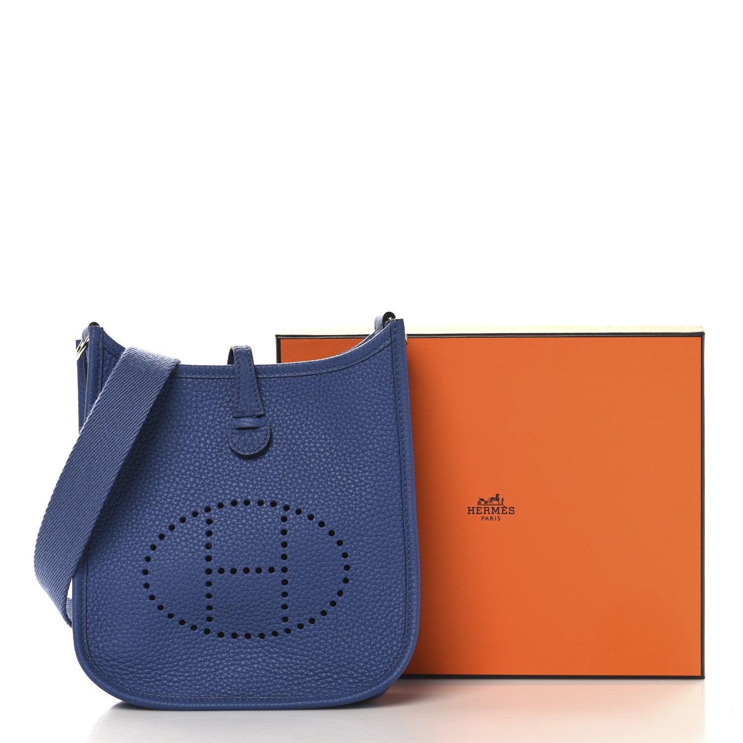 Hermes Taurillon Clemence Evelyne TPM Periwinkle 11 of 11