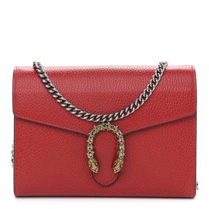 Gucci Calfskin Mini Dionysus Chain Wallet Hibiscus Red 1 of 11