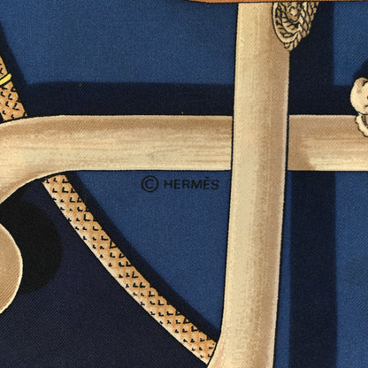 Hermes Silk Cannes Et Pommeaux Scarf 90 3 of 5