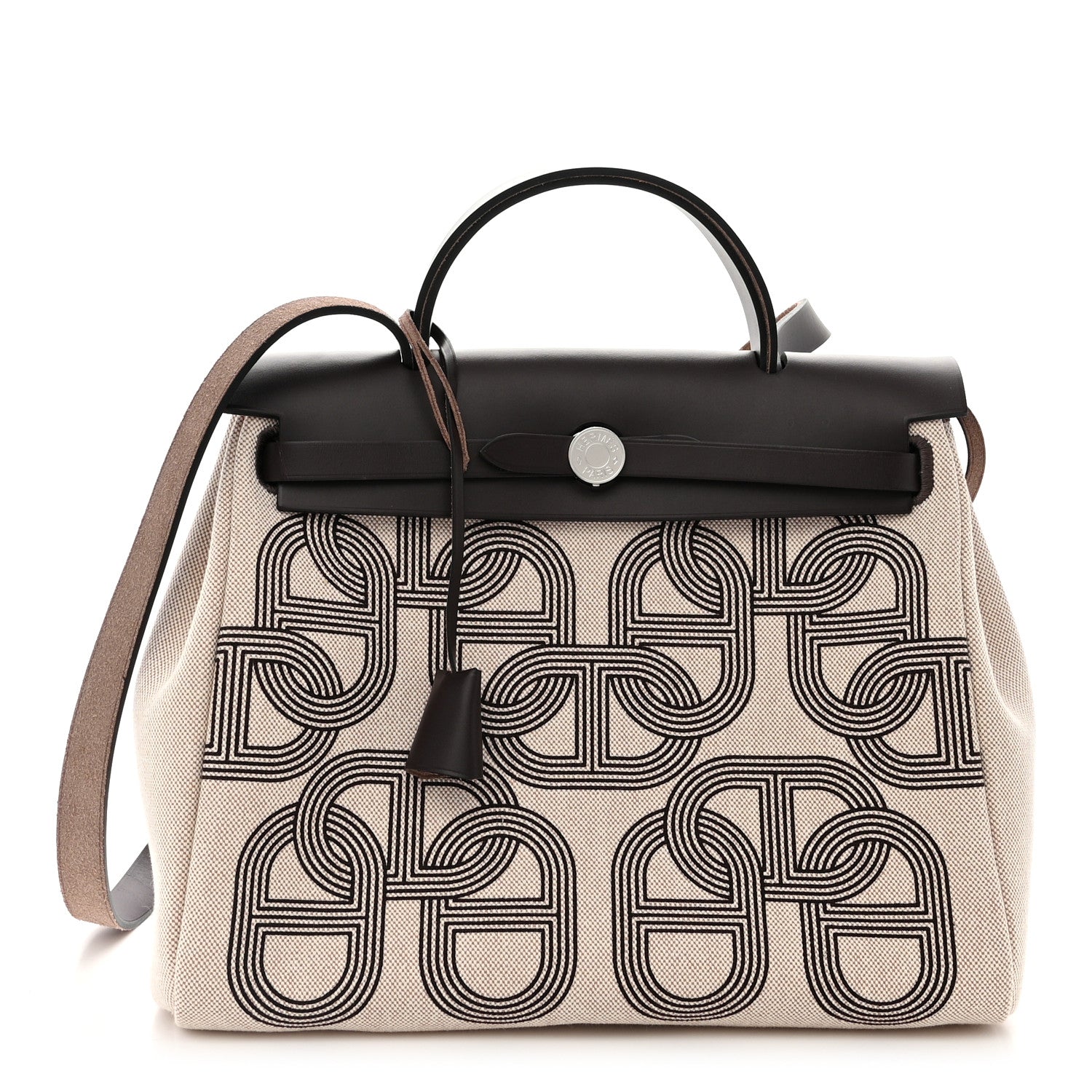 Hermes H Plume Canvas Vache Hunter Circuit 24 Herbag Zip Retourne 31 Ebene Ecru 1 of 12