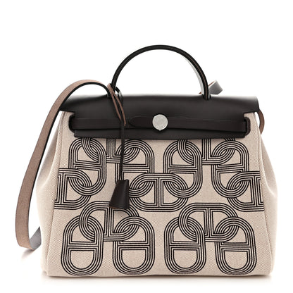 Hermes H Plume Canvas Vache Hunter Circuit 24 Herbag Zip Retourne 31 Ebene Ecru 1 of 12