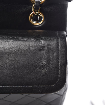 Chanel Lambskin Quilted Medium Double Flap Black 12 of 13