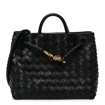 Bottega Veneta Nappa Intrecciato Small Andiamo Shoulder Bag Black 1 of 10