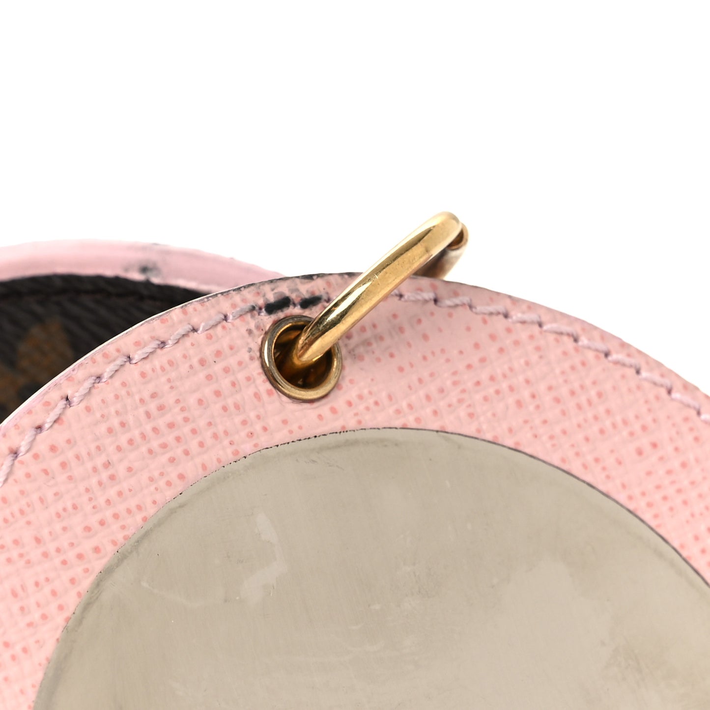 Monogram LV Mirror Bag Charm Key Holder Rose Ballerine