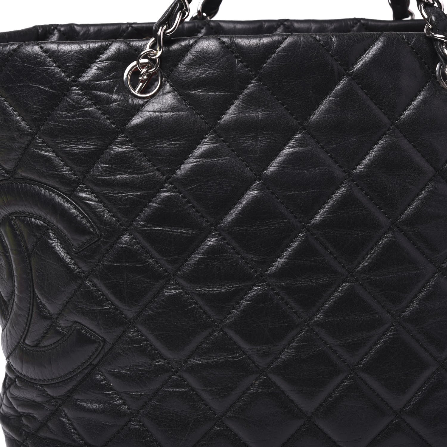 Chanel Aged Calfskin Quilted Large Cotton Club Tote Black 11 of 11